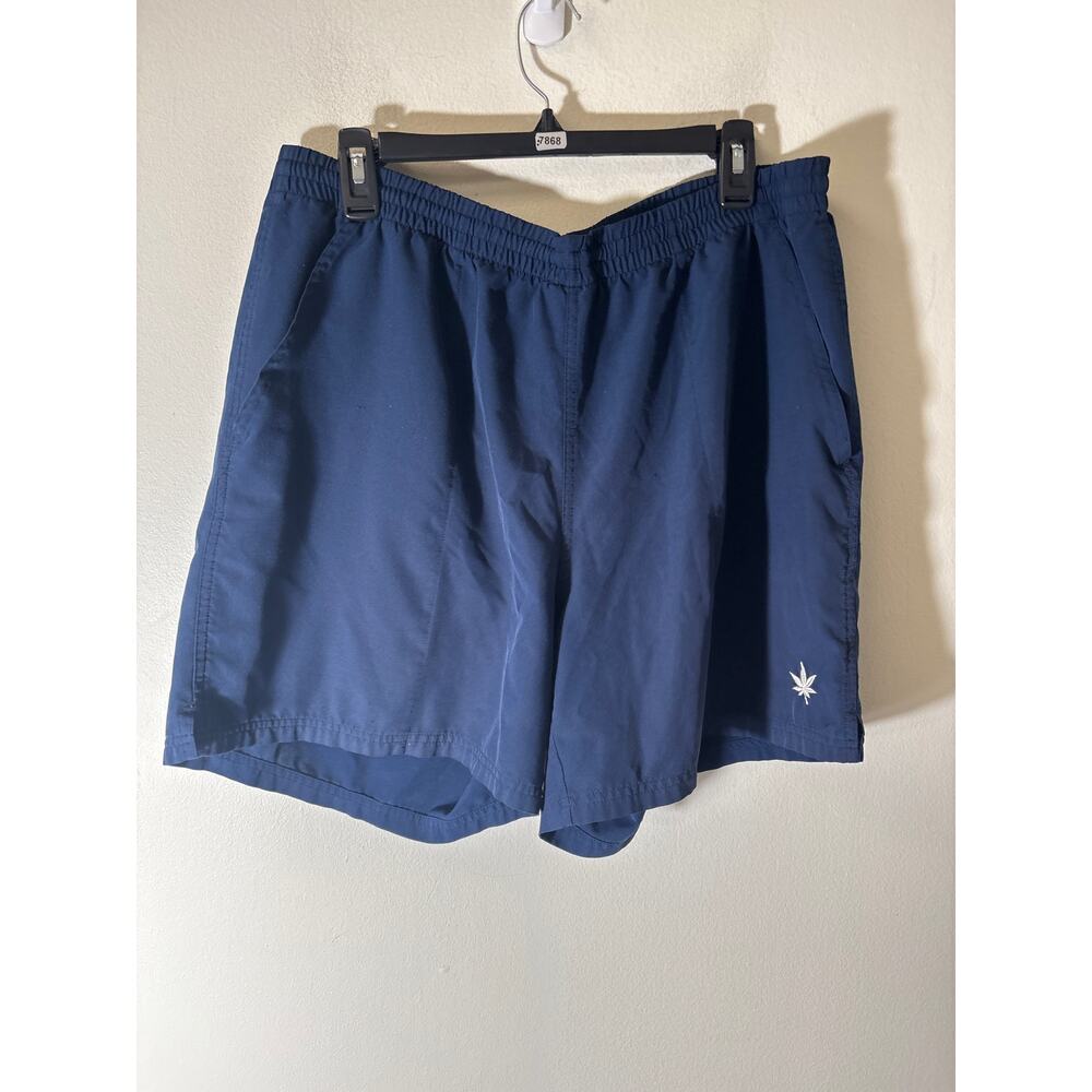 Mens Boast Navy Elastic Waist Athletic Shorts Sz L